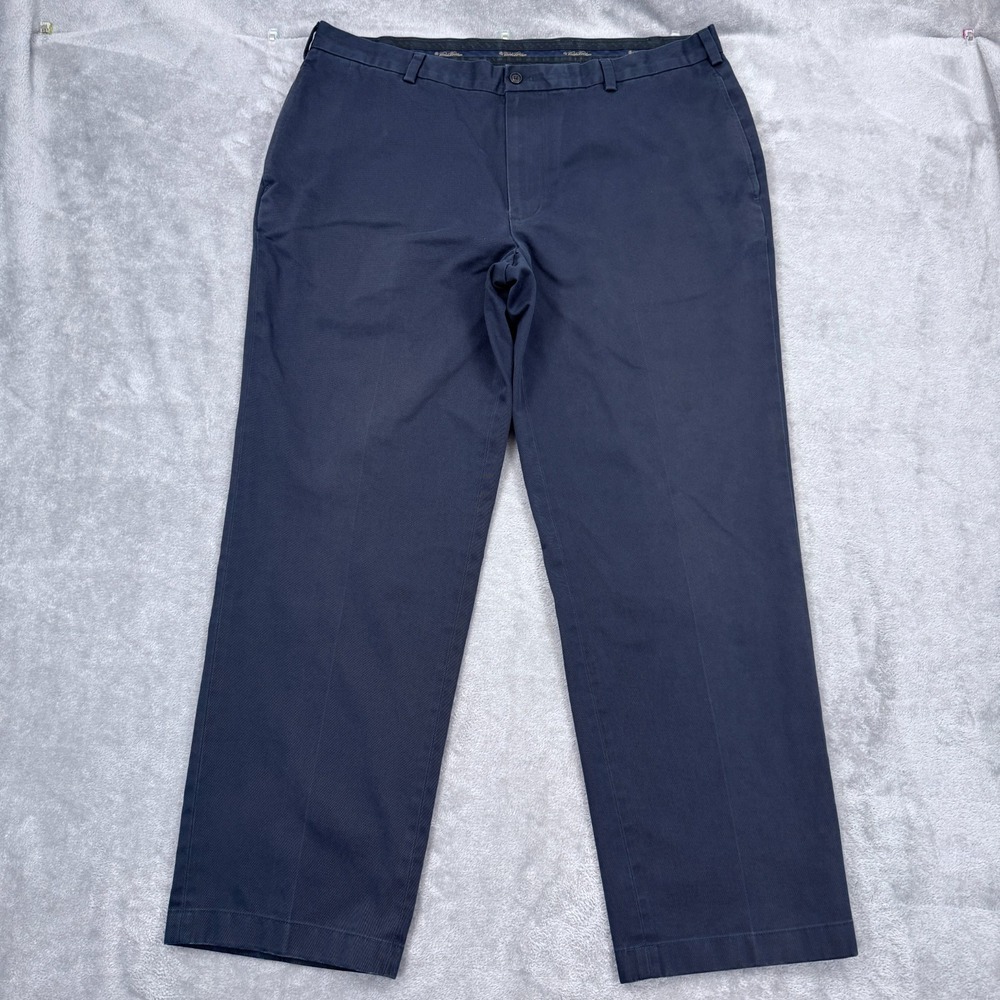 Brooks Brothers Advantage Chino Clark Pants Men 38x30 Blue Slacks Trouser Cotton